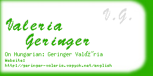 valeria geringer business card